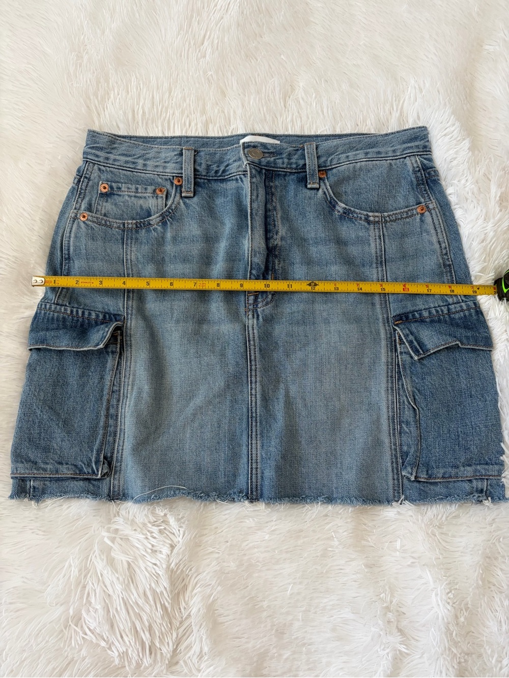 Pistola Denim Cargo Mini Skirt - Light Blue